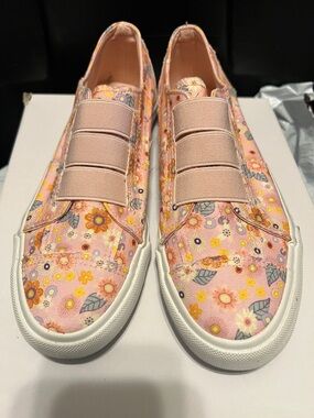 Blowfish Pink Floral Slip-On Canvas Sneakers
